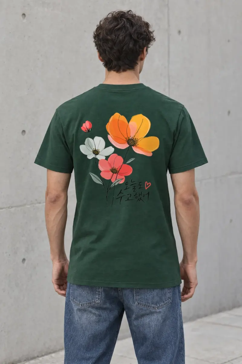 "Poppy Pause" Heavyweight Unisex Crewneck T-shirt | Gildan 5000