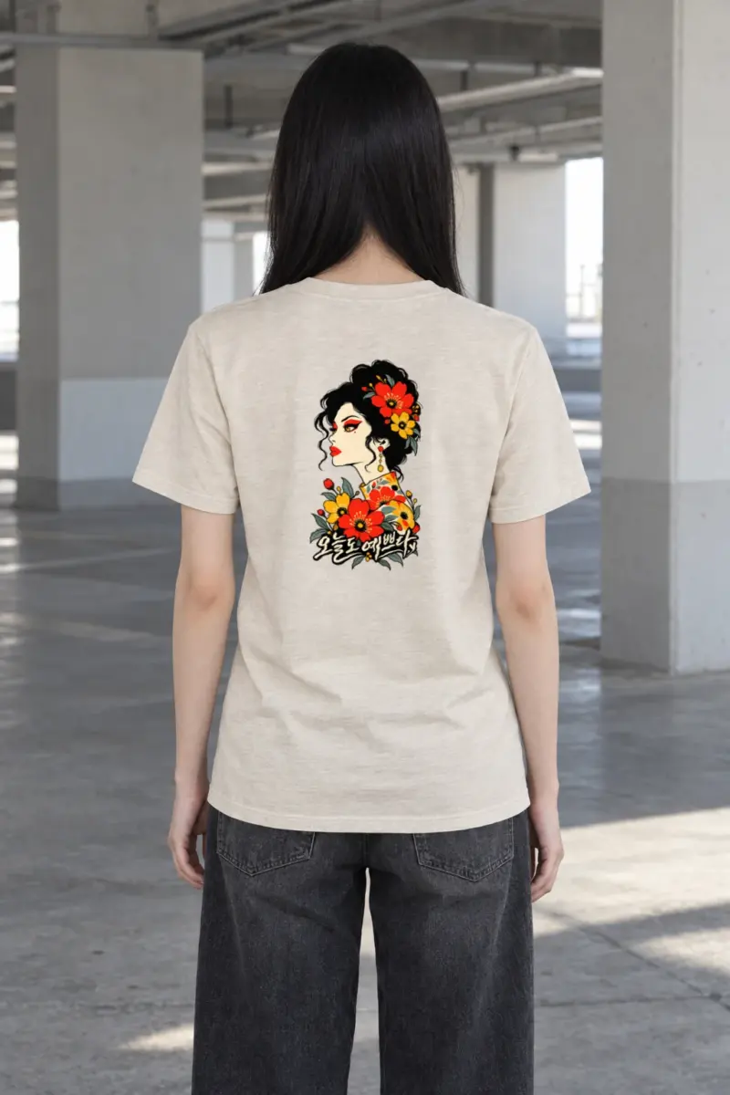 "Poppy Profile" Heavyweight Unisex Crewneck T-shirt