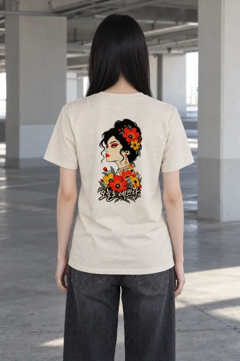 "Poppy Profile" Heavyweight Unisex Crewneck T-shirt