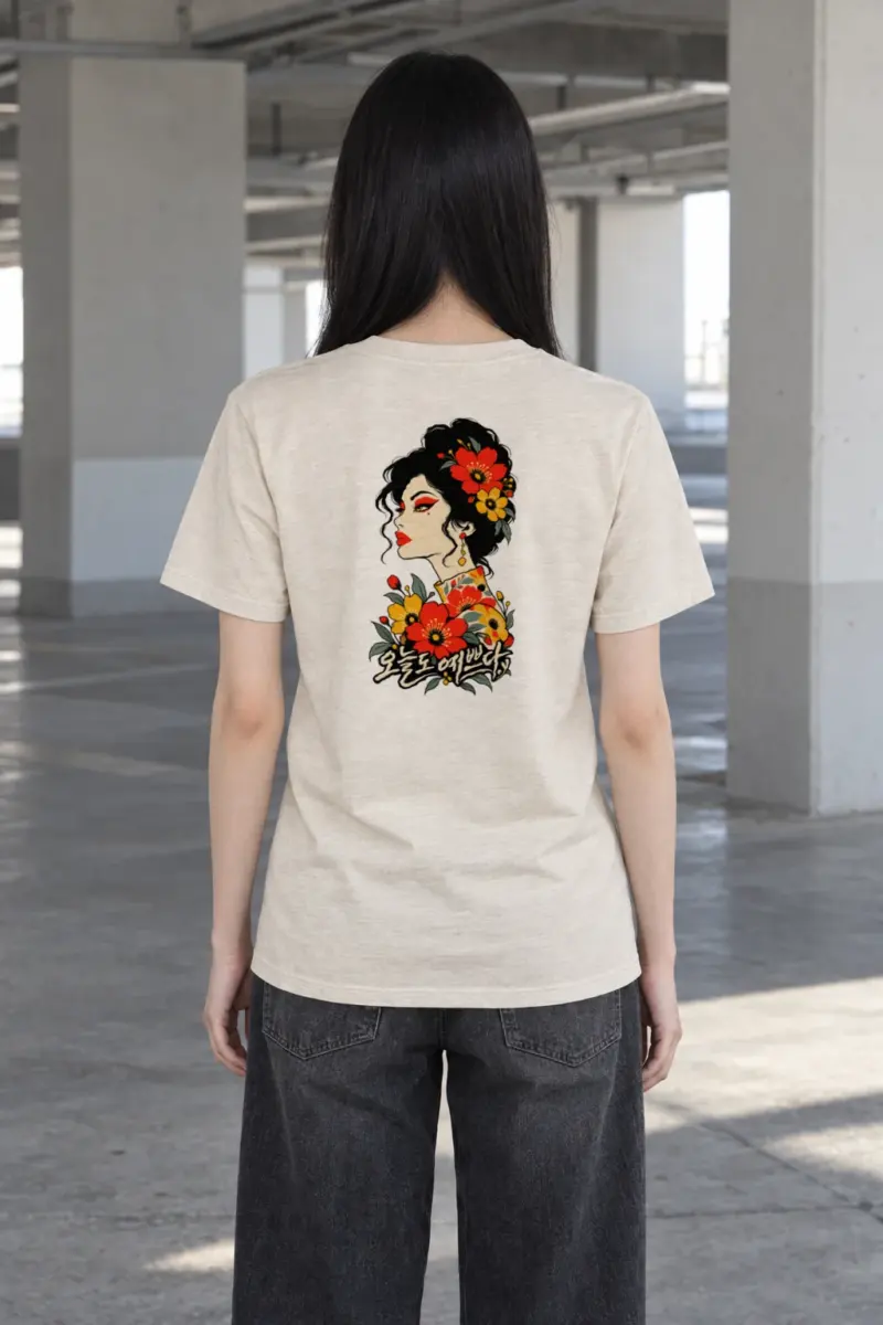 "Poppy Profile" Heavyweight Unisex Crewneck T-shirt