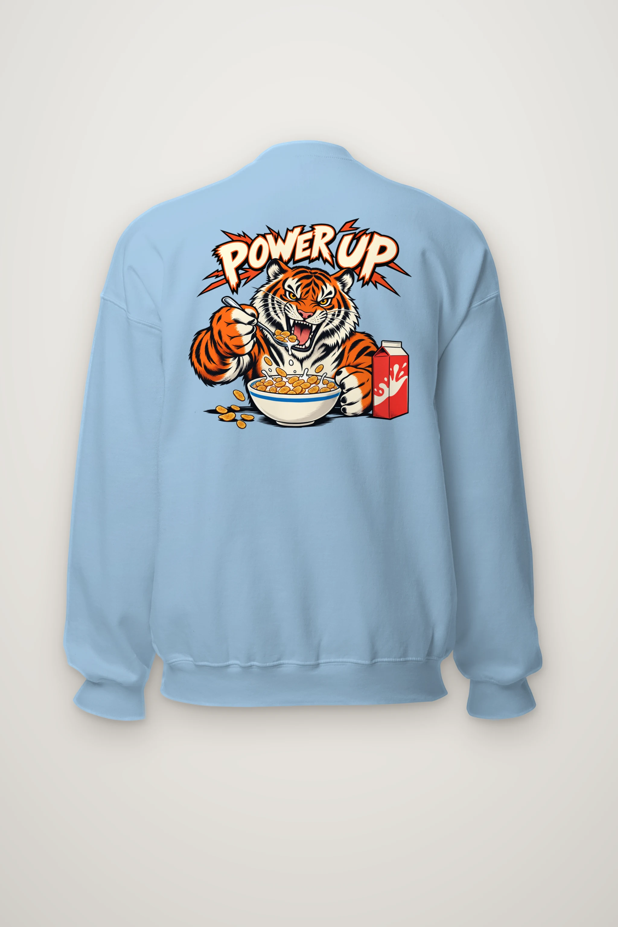 "Power Up Tiger" Heavy Blend Unisex Crewneck Sweatshirt