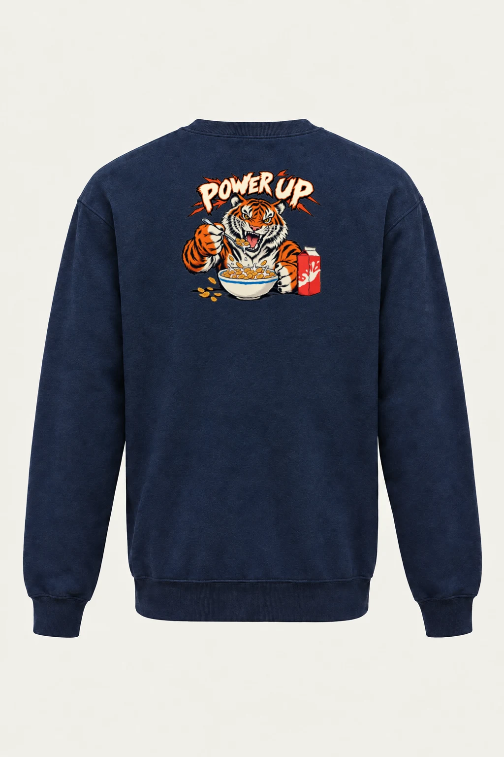 "Power Up Tiger" Heavy Blend Unisex Crewneck Sweatshirt | Gildan 18000