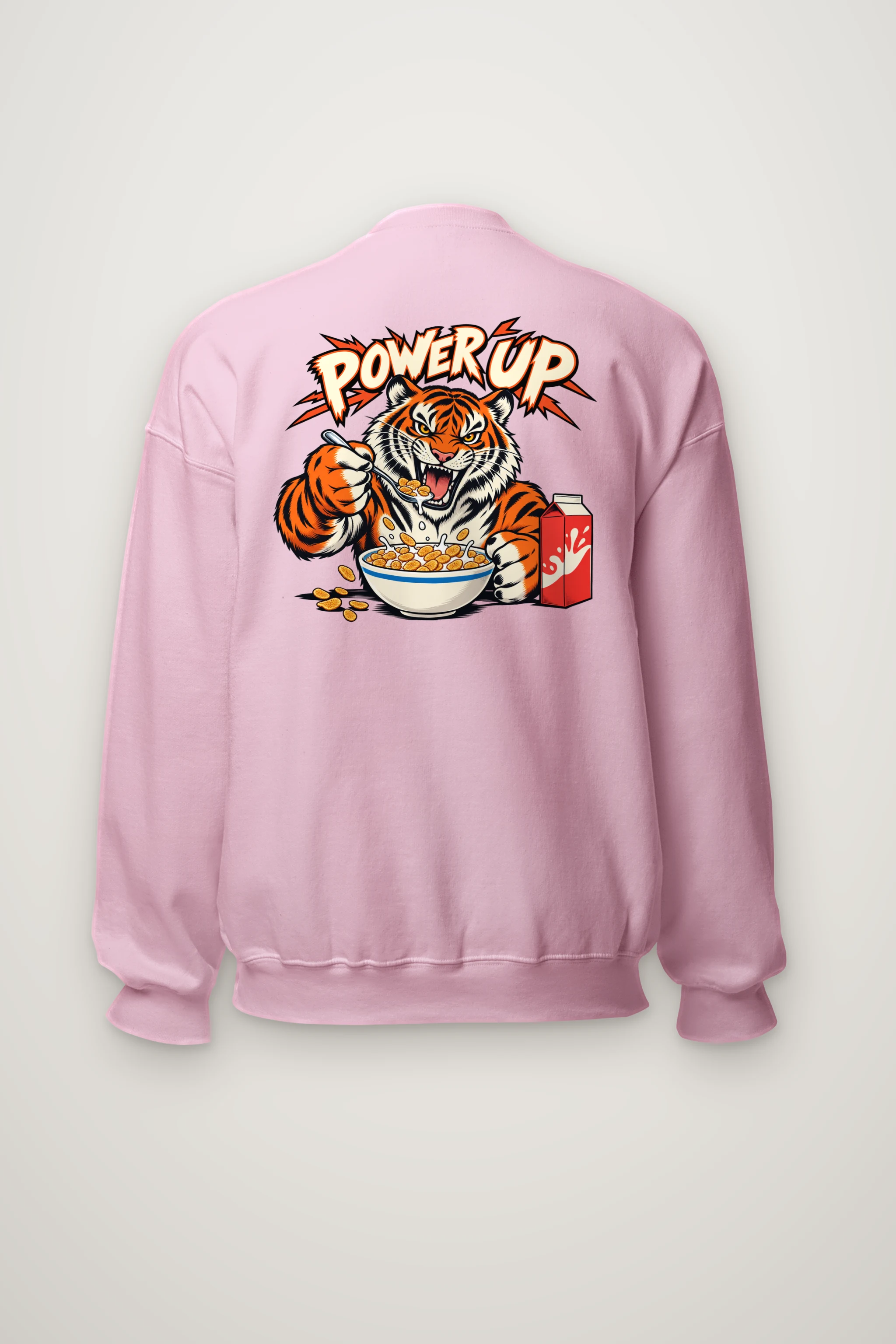 "Power Up Tiger" Heavy Blend Unisex Crewneck Sweatshirt