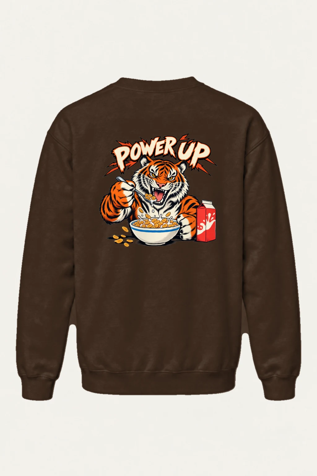 "Power Up Tiger" Heavy Blend Unisex Crewneck Sweatshirt | Gildan 18000