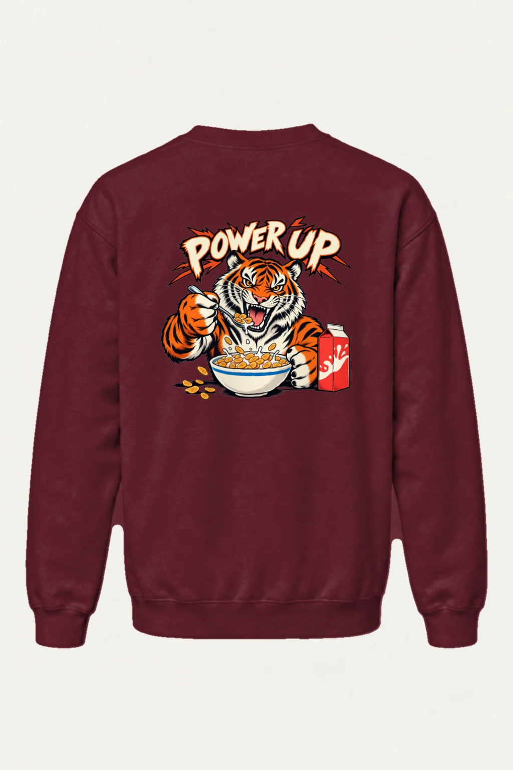 "Power Up Tiger" Heavy Blend Unisex Crewneck Sweatshirt | Gildan 18000