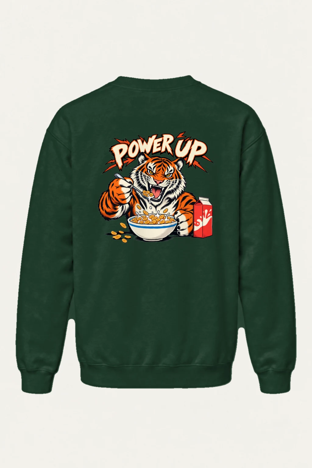 "Power Up Tiger" Heavy Blend Unisex Crewneck Sweatshirt | Gildan 18000