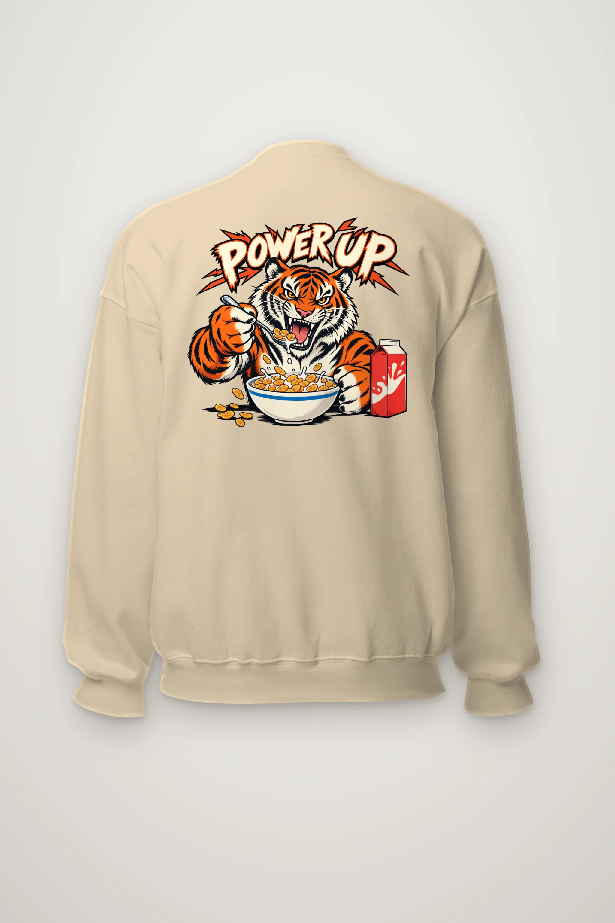 "Power Up Tiger" Heavy Blend Unisex Crewneck Sweatshirt