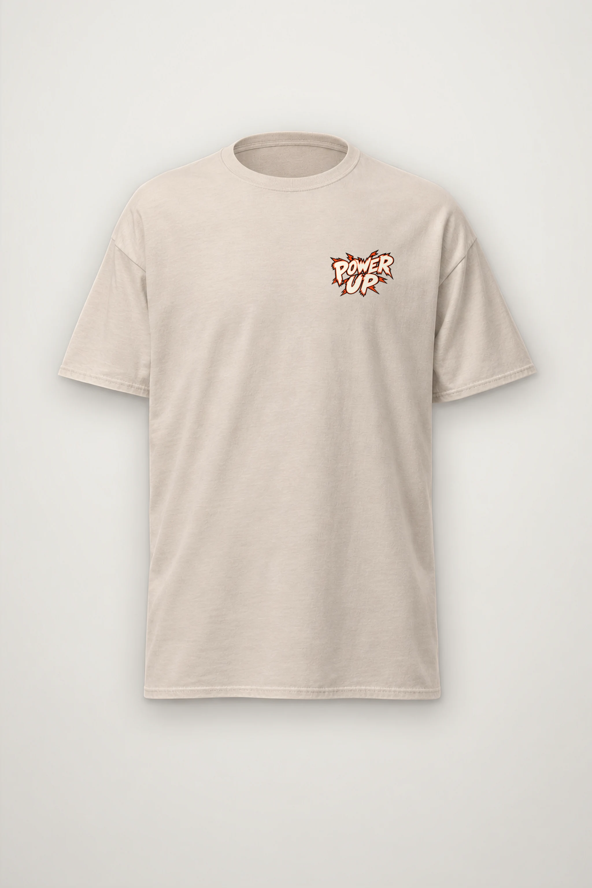 "Power Up Tiger" Heavyweight Unisex Crewneck T-shirt