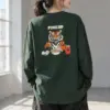 "Power Up Tiger" Unisex Longsleeve T-shirt | Gildan 2400