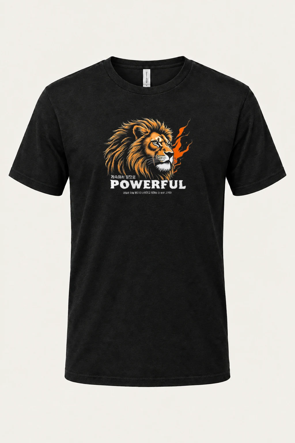 "Powerful Lion" Heavyweight Unisex Crewneck T-shirt | Gildan 5000
