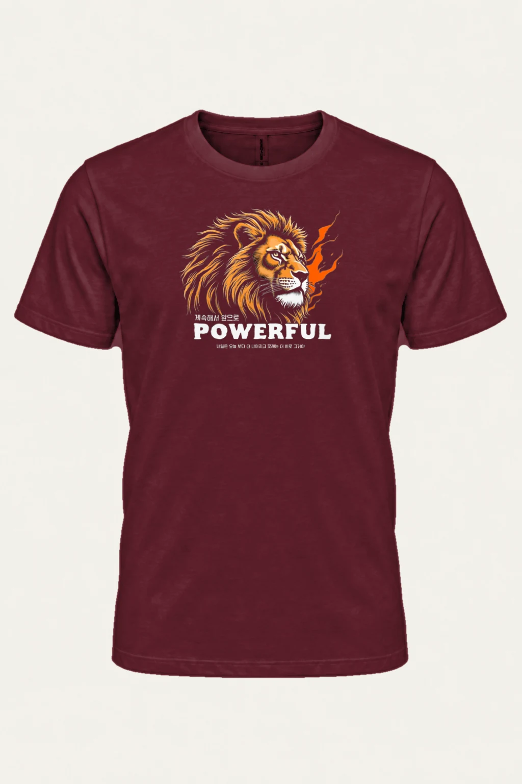 "Powerful Lion" Heavyweight Unisex Crewneck T-shirt | Gildan 5000