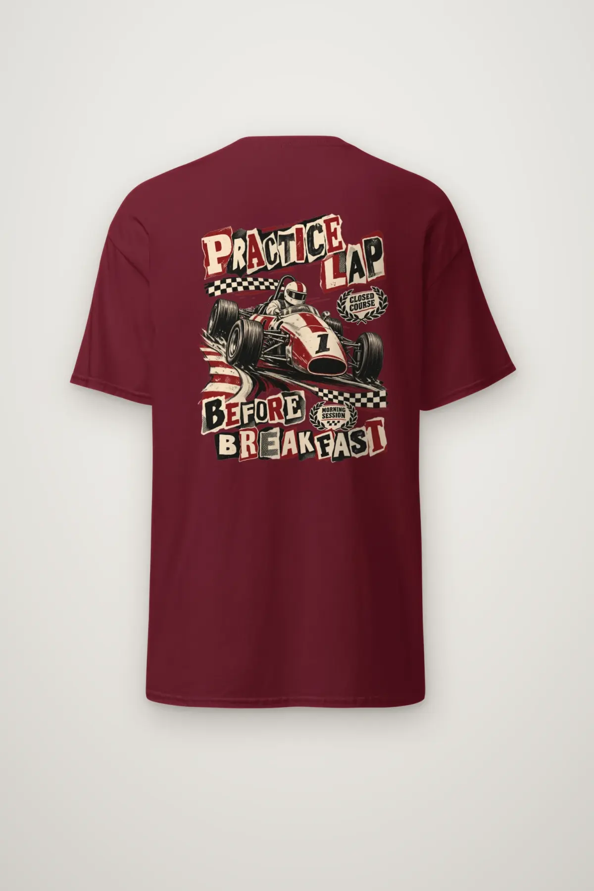 "Practice Lap Before Breakfast" Heavyweight Unisex Crewneck T-shirt