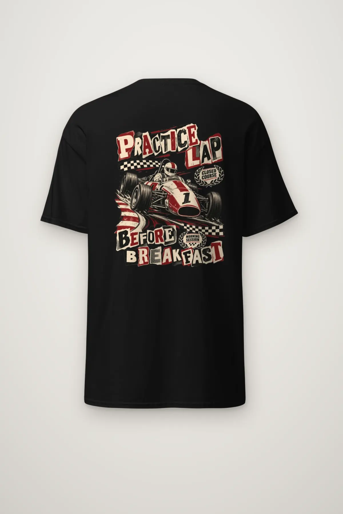 "Practice Lap Before Breakfast" Heavyweight Unisex Crewneck T-shirt