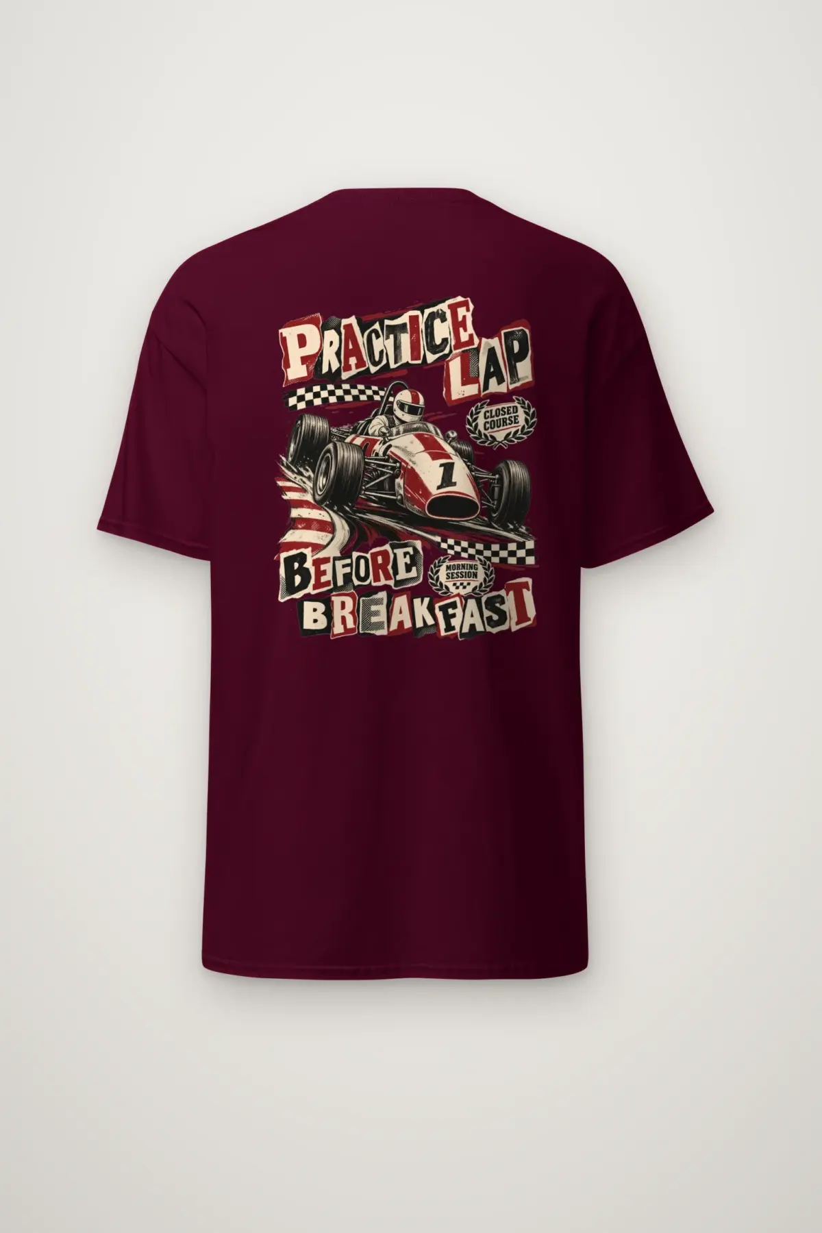 "Practice Lap Before Breakfast" Heavyweight Unisex Crewneck T-shirt