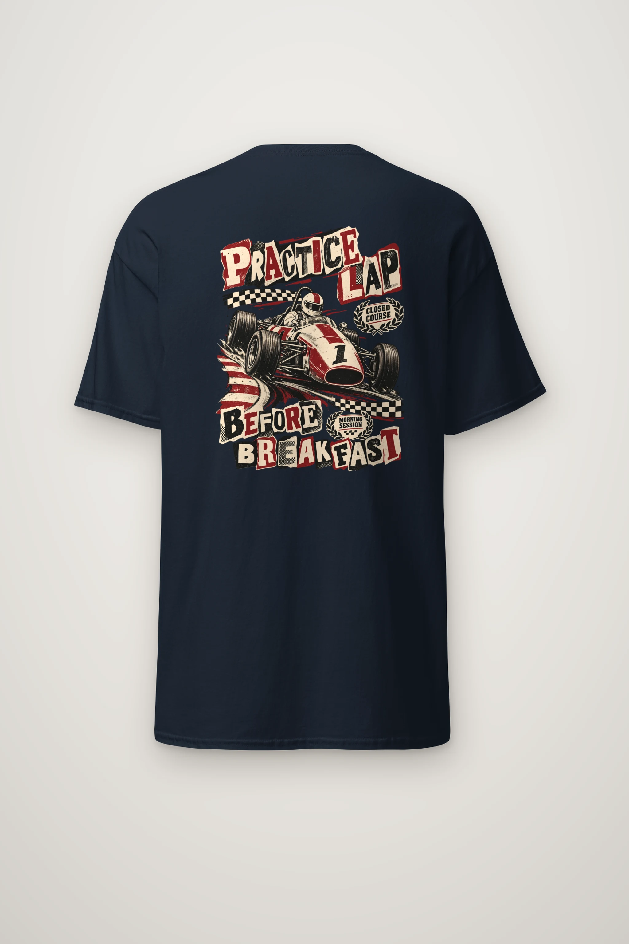 "Practice Lap Before Breakfast" Heavyweight Unisex Crewneck T-shirt