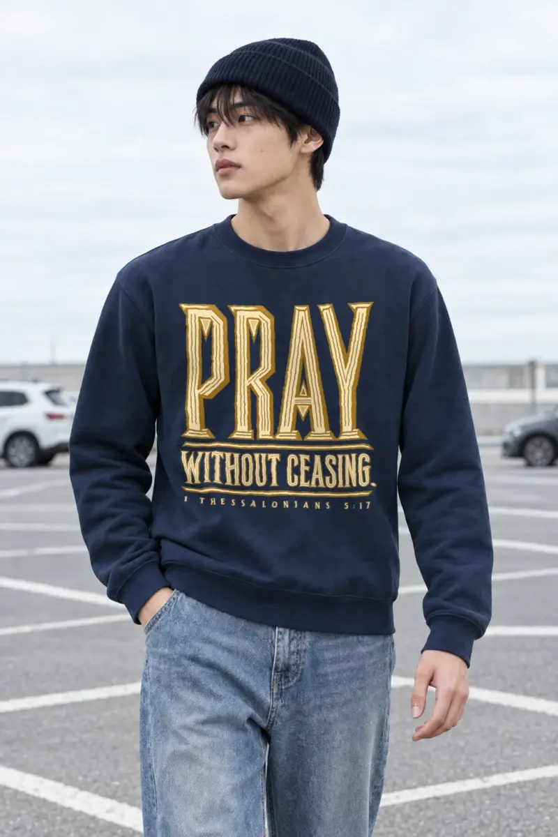 “Pray Without Ceasing” Heavy Blend Unisex Crewneck Sweatshirt