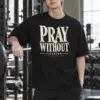 "Pray Without Ceasing" Men's Oversized Heavyweight Crewneck T-Shirt