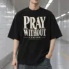 "Pray Without Ceasing" Men's Oversized Heavyweight Crewneck T-Shirt