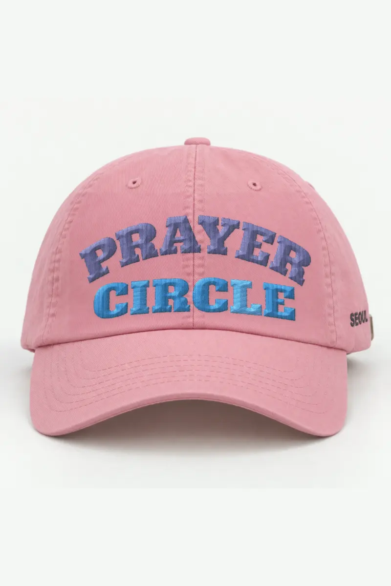 "Prayer Circle" Classic Dad Hat · Embroidered — pink/cap-front