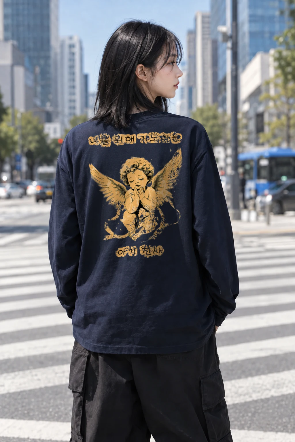 "Praying Cherub" Unisex Longsleeve T-shirt | Gildan 2400