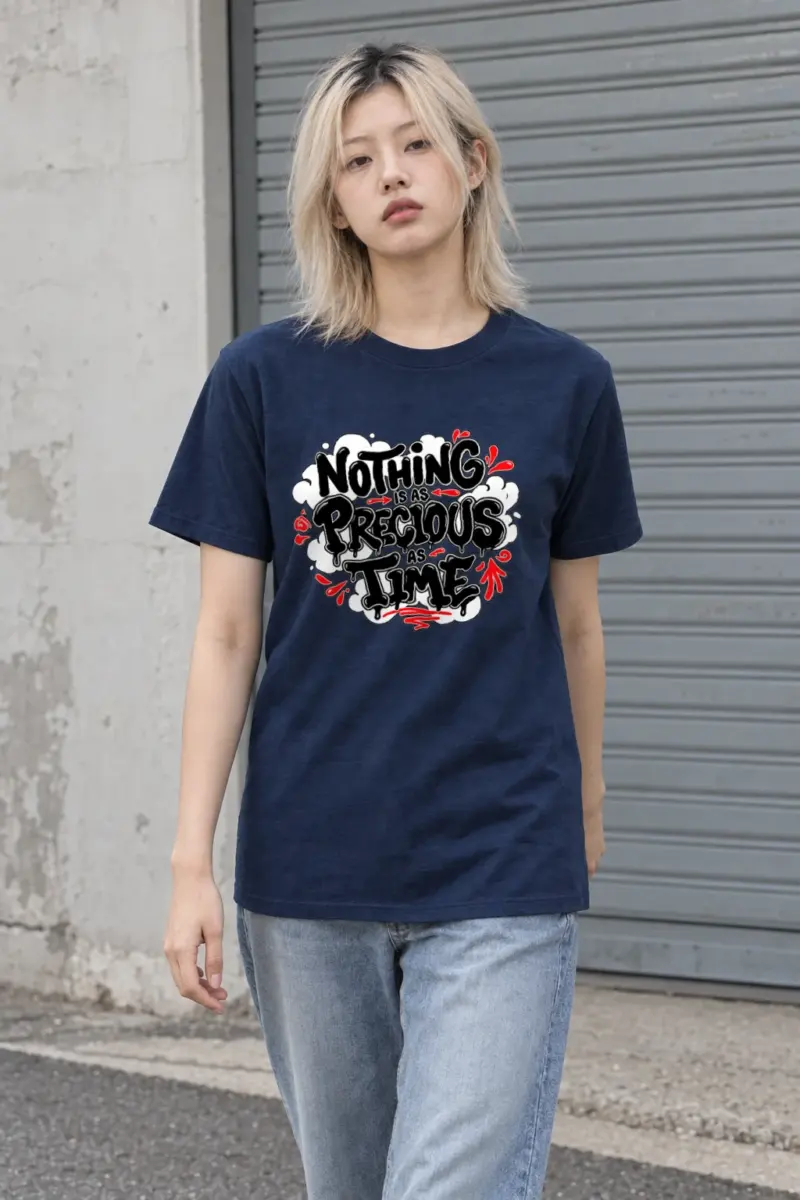 "Precious As Time" Heavyweight Unisex Crewneck T-shirt