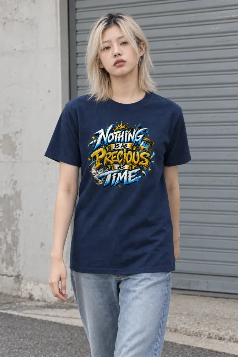 "Gold Hourglass Graffiti" Heavyweight Unisex Crewneck T-shirt
