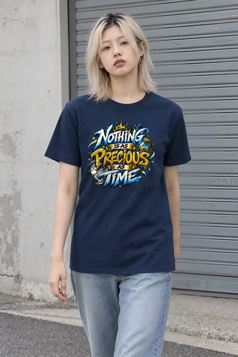 "Gold Hourglass Graffiti" Heavyweight Unisex Crewneck T-shirt