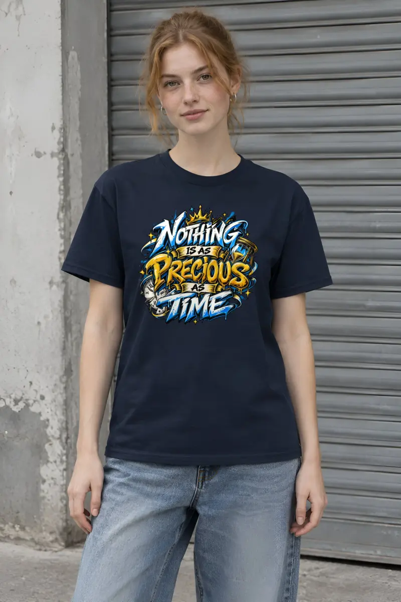 "Gold Hourglass Graffiti" Heavyweight Unisex Crewneck T-shirt
