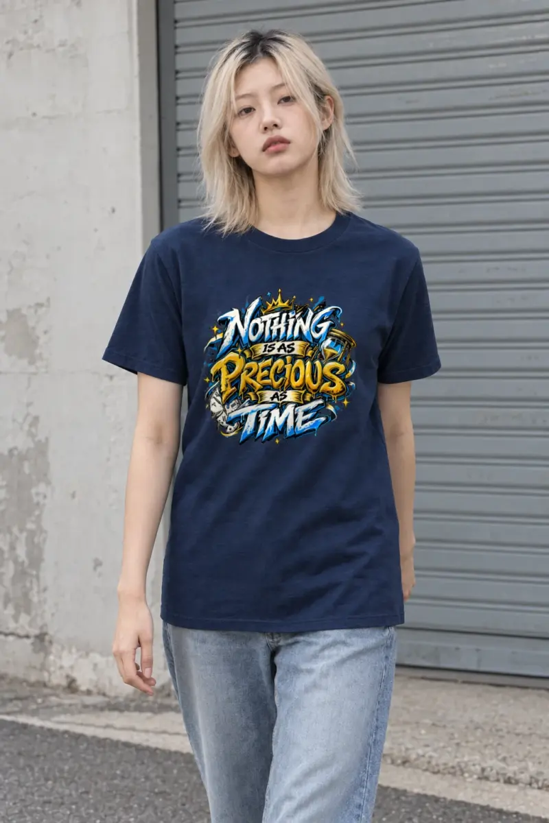 "Gold Hourglass Graffiti" Heavyweight Unisex Crewneck T-shirt