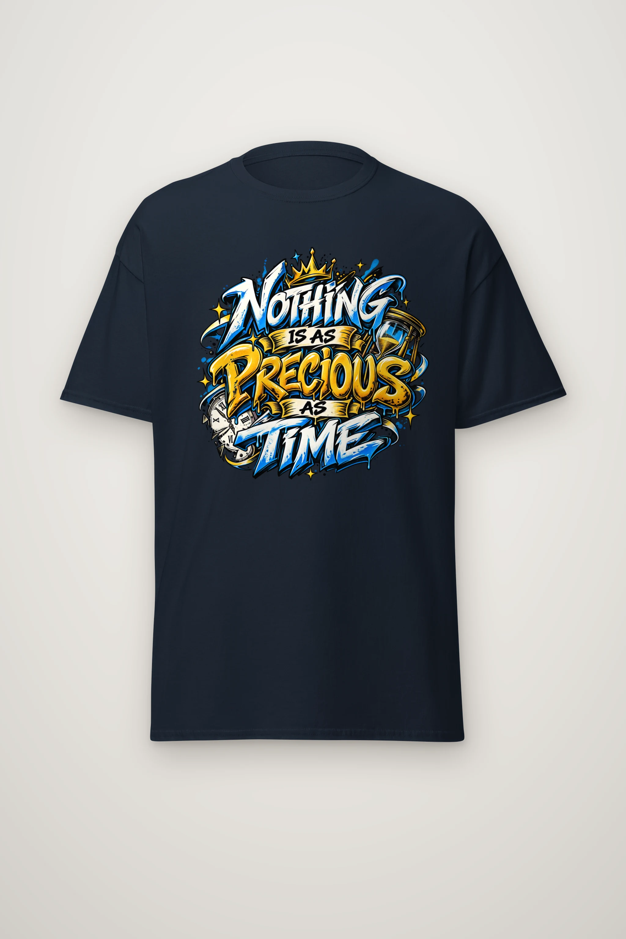"Gold Hourglass Graffiti" Heavyweight Unisex Crewneck T-shirt