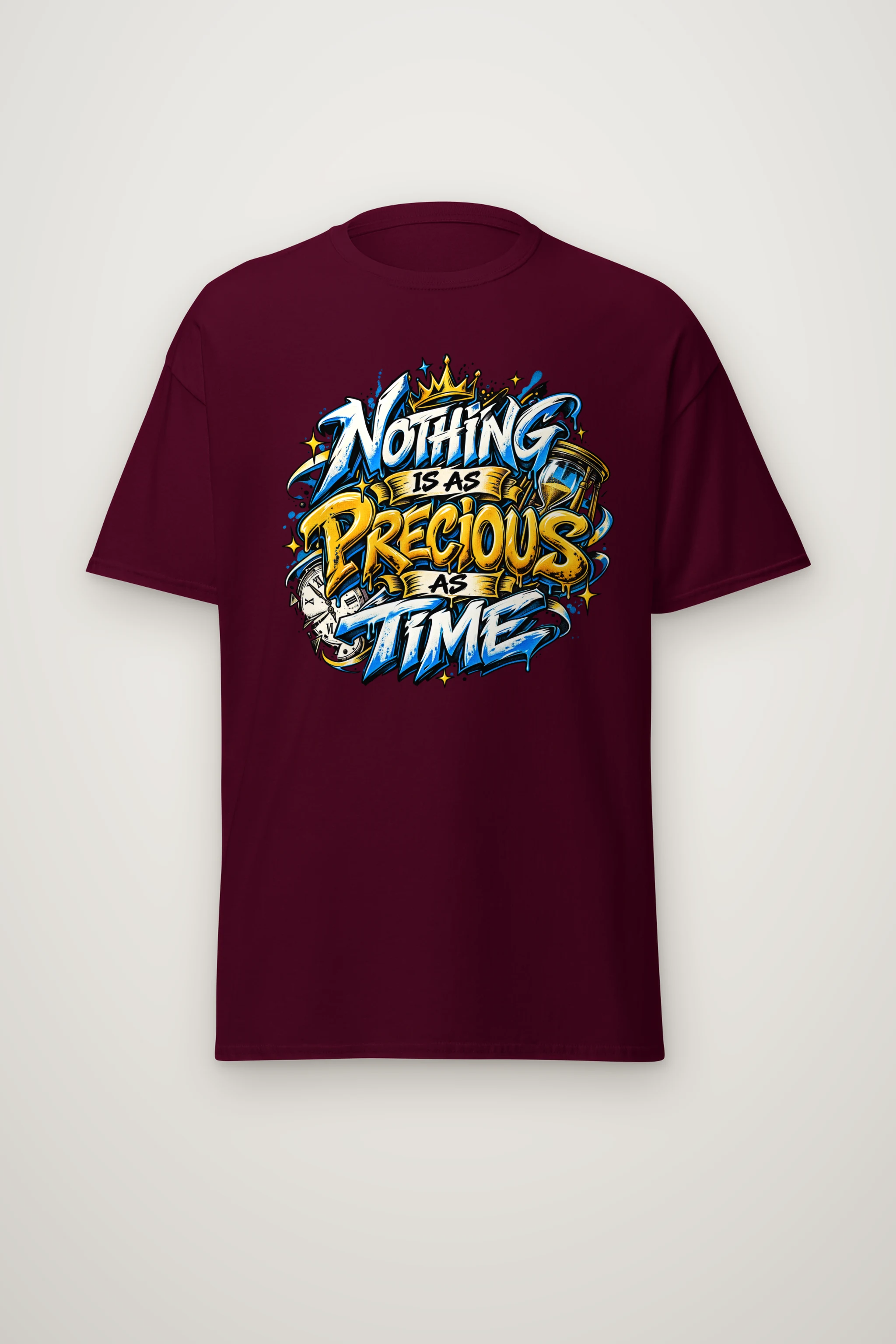 "Gold Hourglass Graffiti" Heavyweight Unisex Crewneck T-shirt