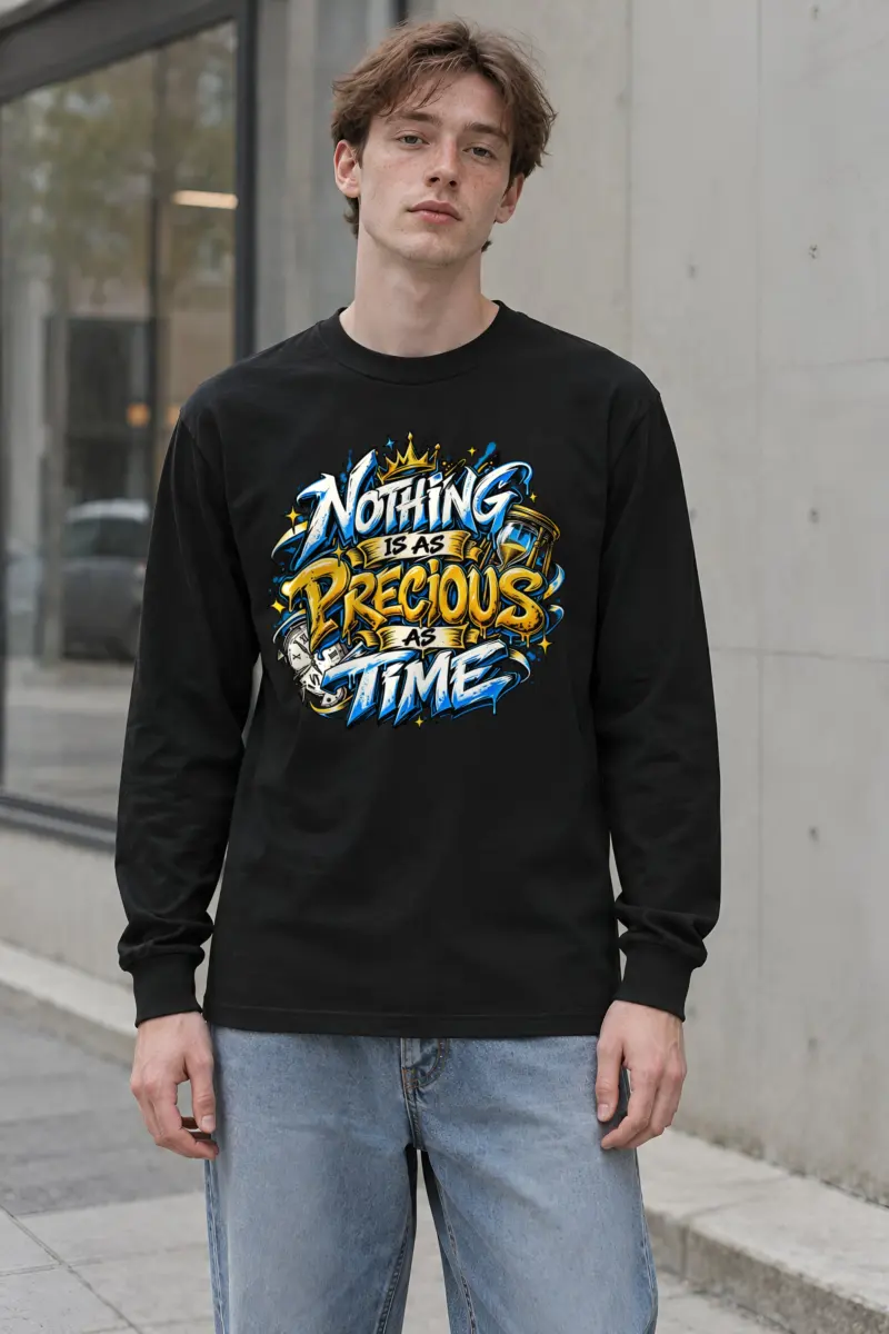 "Crowned Hourglass Graffiti" Unisex Longsleeve T-shirt