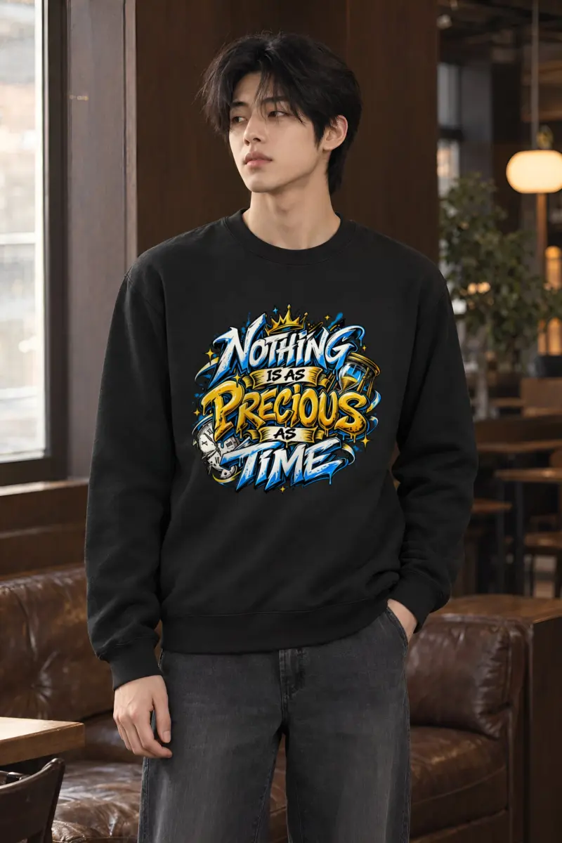 "Crown Hourgraffiti" Heavy Blend Unisex Crewneck Sweatshirt