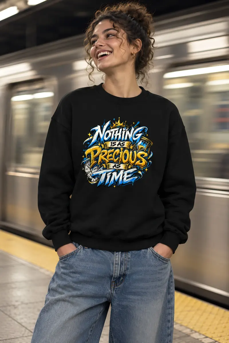 "Crown Hourgraffiti" Heavy Blend Unisex Crewneck Sweatshirt