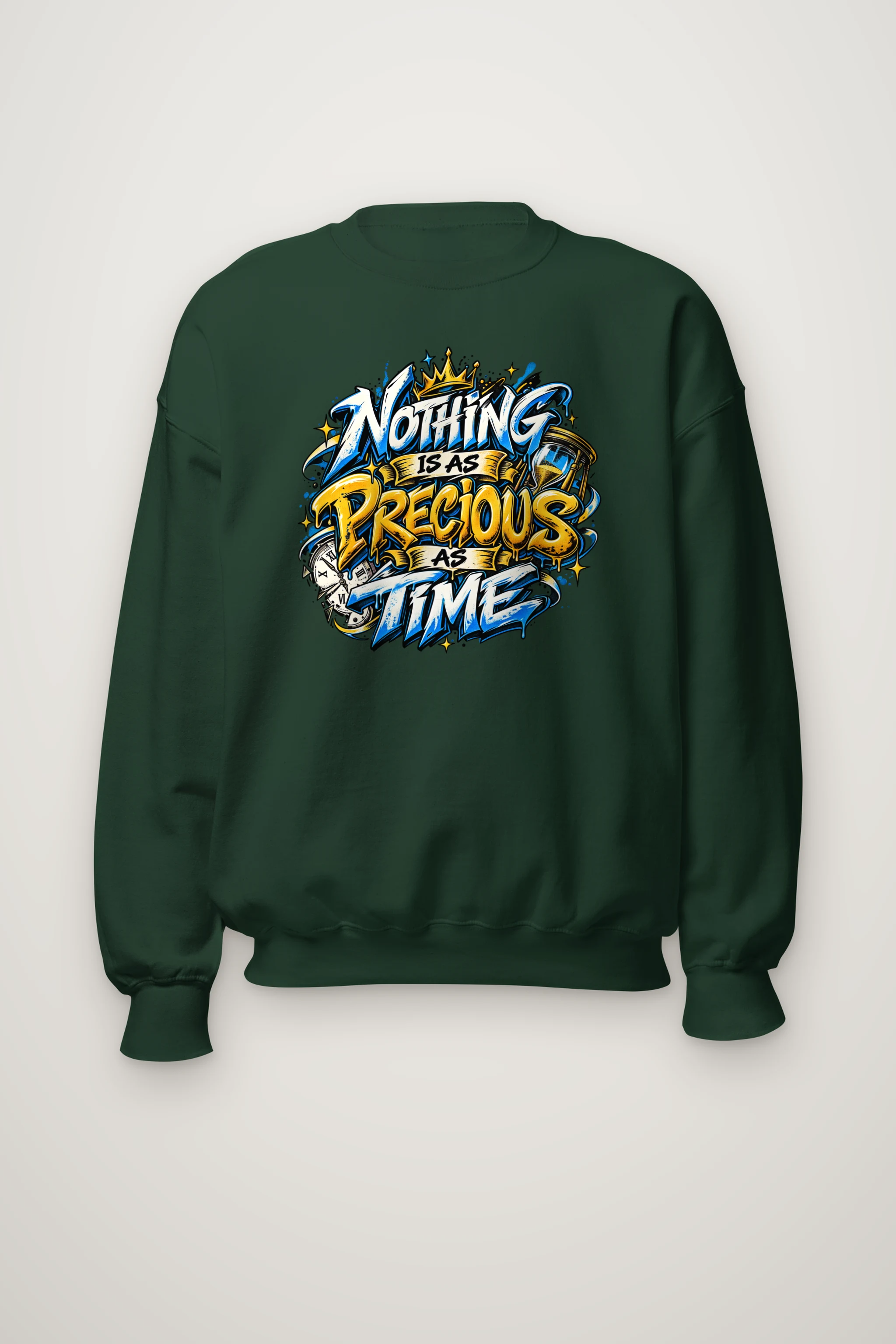 "Crown Hourgraffiti" Heavy Blend Unisex Crewneck Sweatshirt
