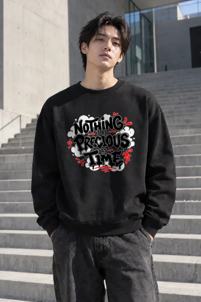 "Precious Time" Heavy Blend Unisex Crewneck Sweatshirt | Gildan 18000