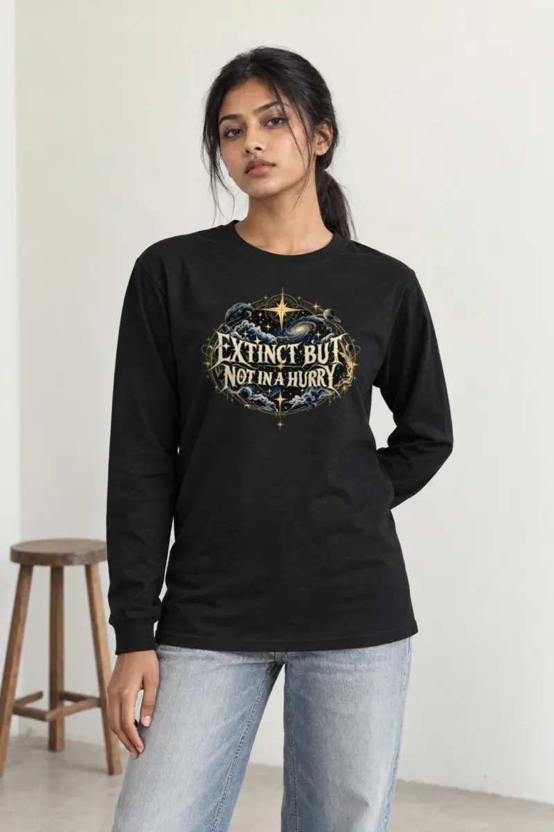 "Prehistoric Procrastinator" Unisex Longsleeve T-shirt | Gildan 2400