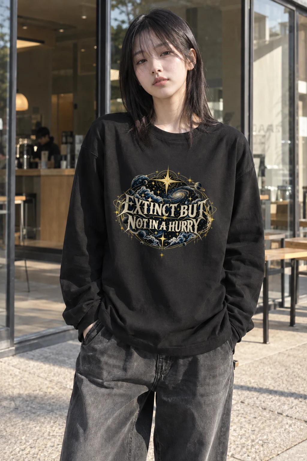 "Prehistoric Procrastinator" Unisex Longsleeve T-shirt | Gildan 2400