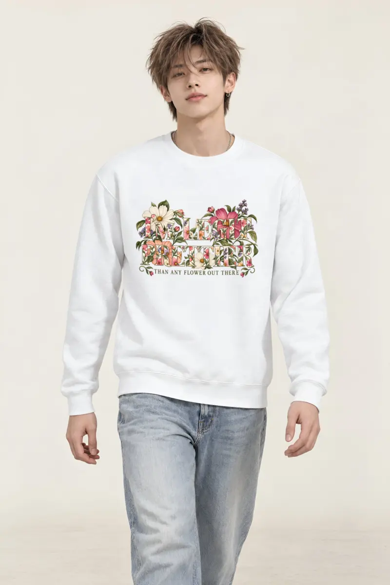 "Prettier Than Any Flower" Heavy Blend Unisex Crewneck Sweatshirt