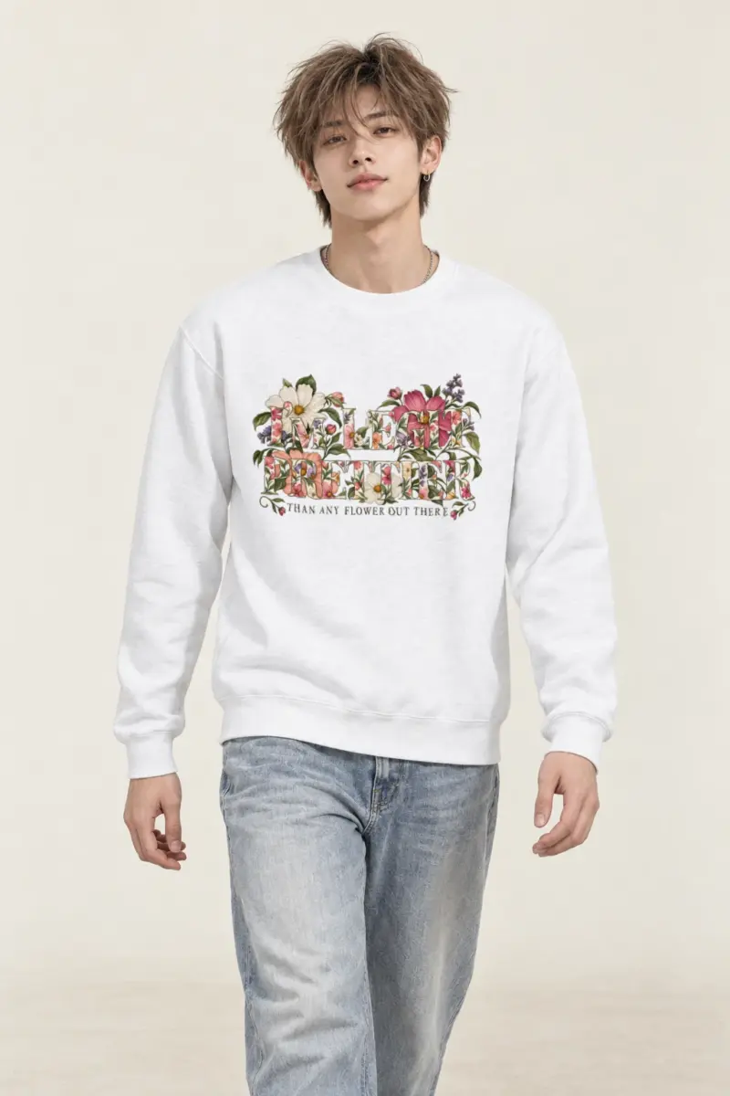 "Prettier Than Any Flower" Heavy Blend Unisex Crewneck Sweatshirt