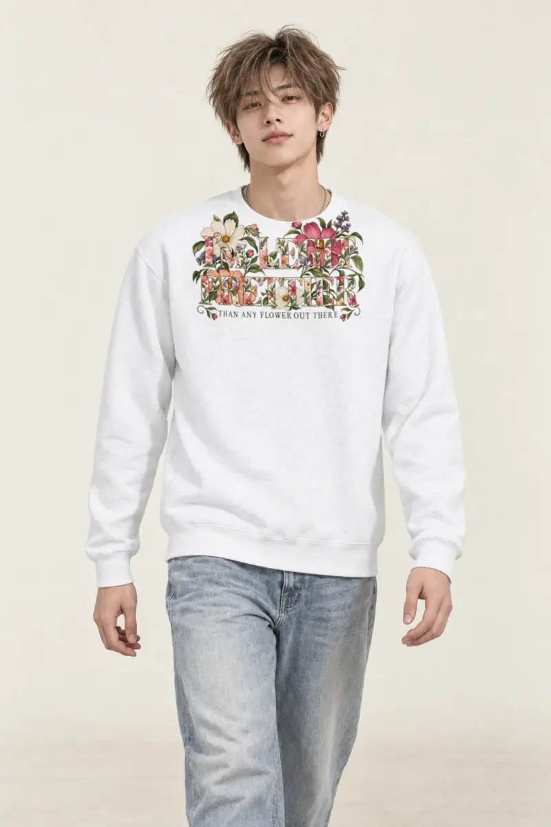 "Prettier Than Any Flower" Heavy Blend Unisex Crewneck Sweatshirt