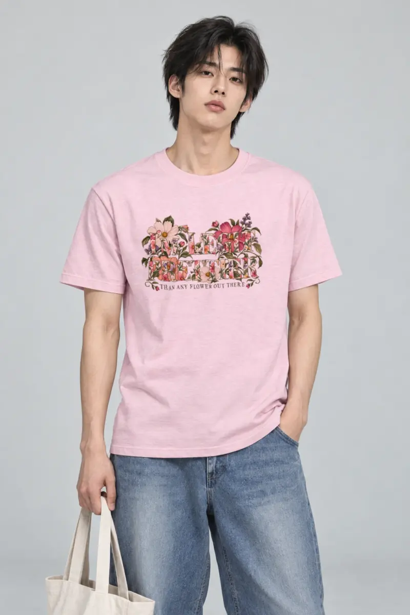 "Prettier Than Any Flower" Heavyweight Unisex Crewneck T-shirt