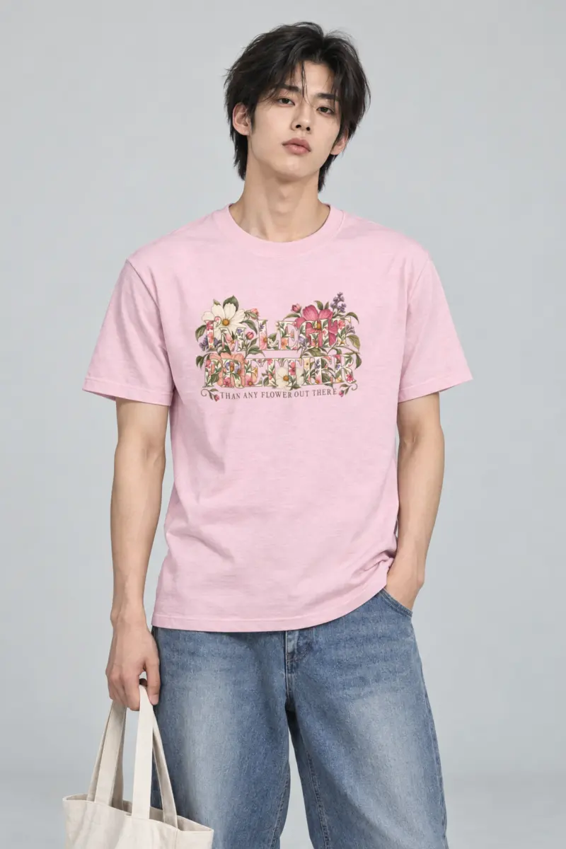 "Prettier Than Any Flower" Heavyweight Unisex Crewneck T-shirt
