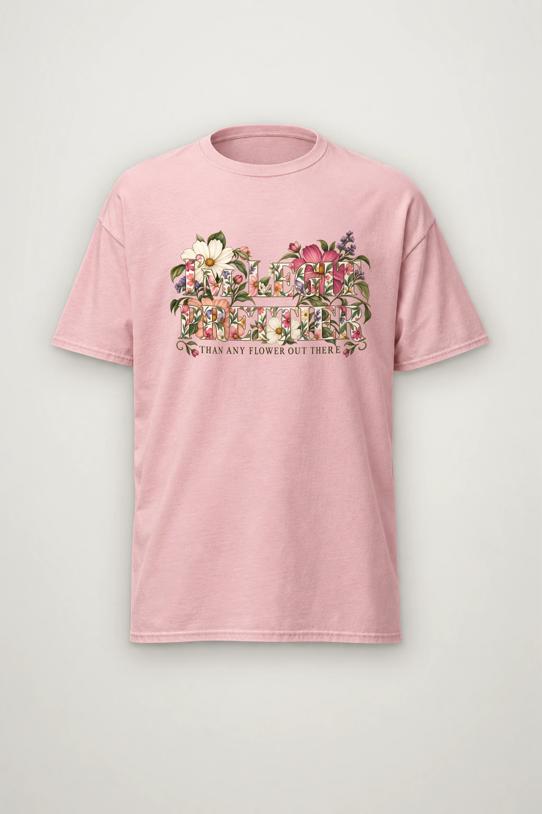 "Prettier Than Any Flower" Heavyweight Unisex Crewneck T-shirt