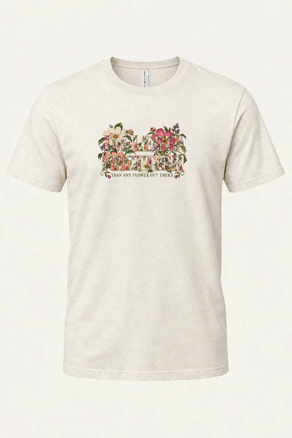 "Prettier Than Any Flower" Heavyweight Unisex Crewneck T-shirt | Gildan 5000