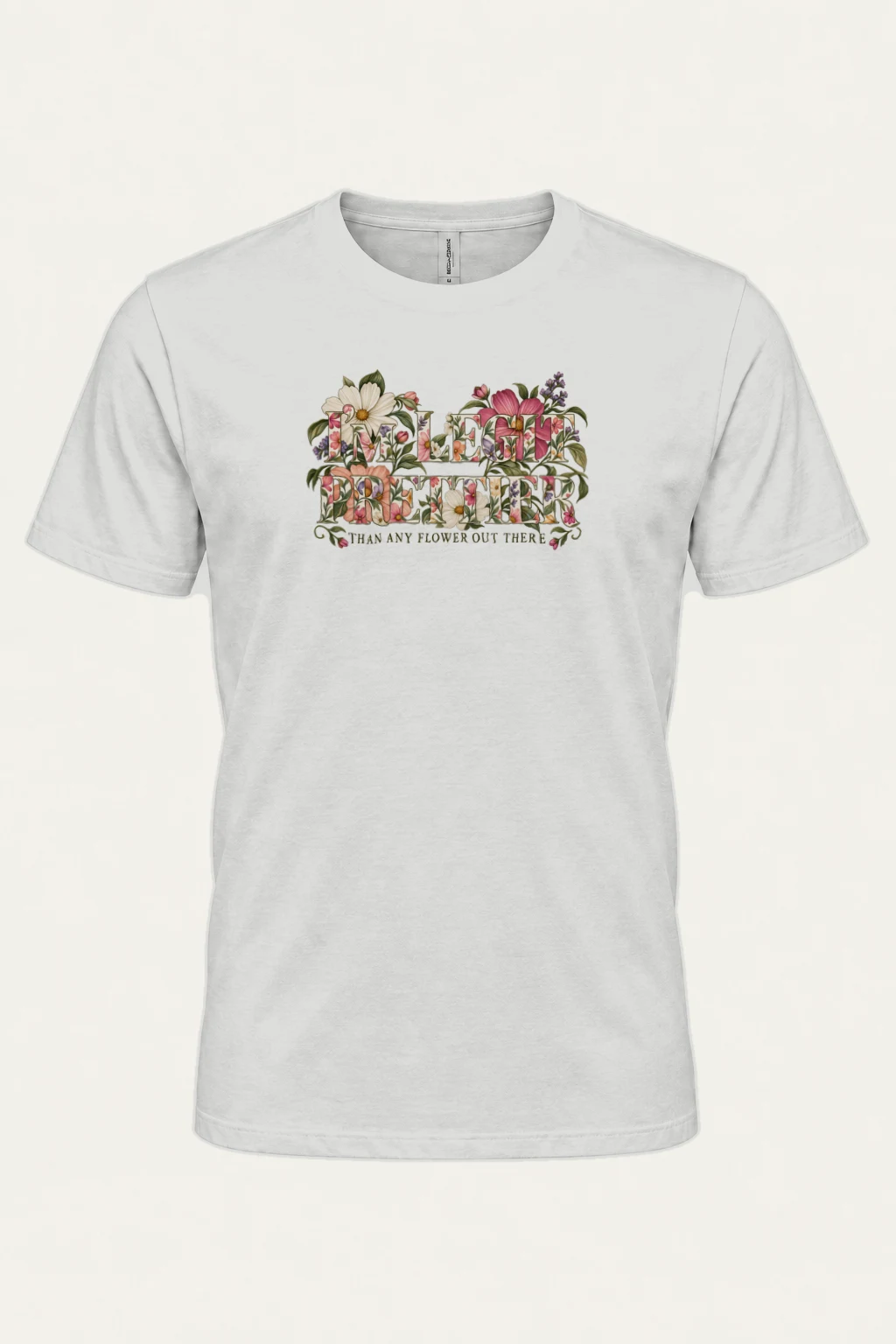 "Prettier Than Any Flower" Heavyweight Unisex Crewneck T-shirt | Gildan 5000
