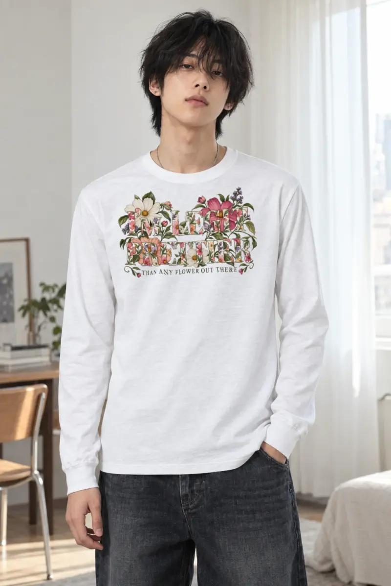 "Prettier Than Any Flower" Unisex Longsleeve T-shirt