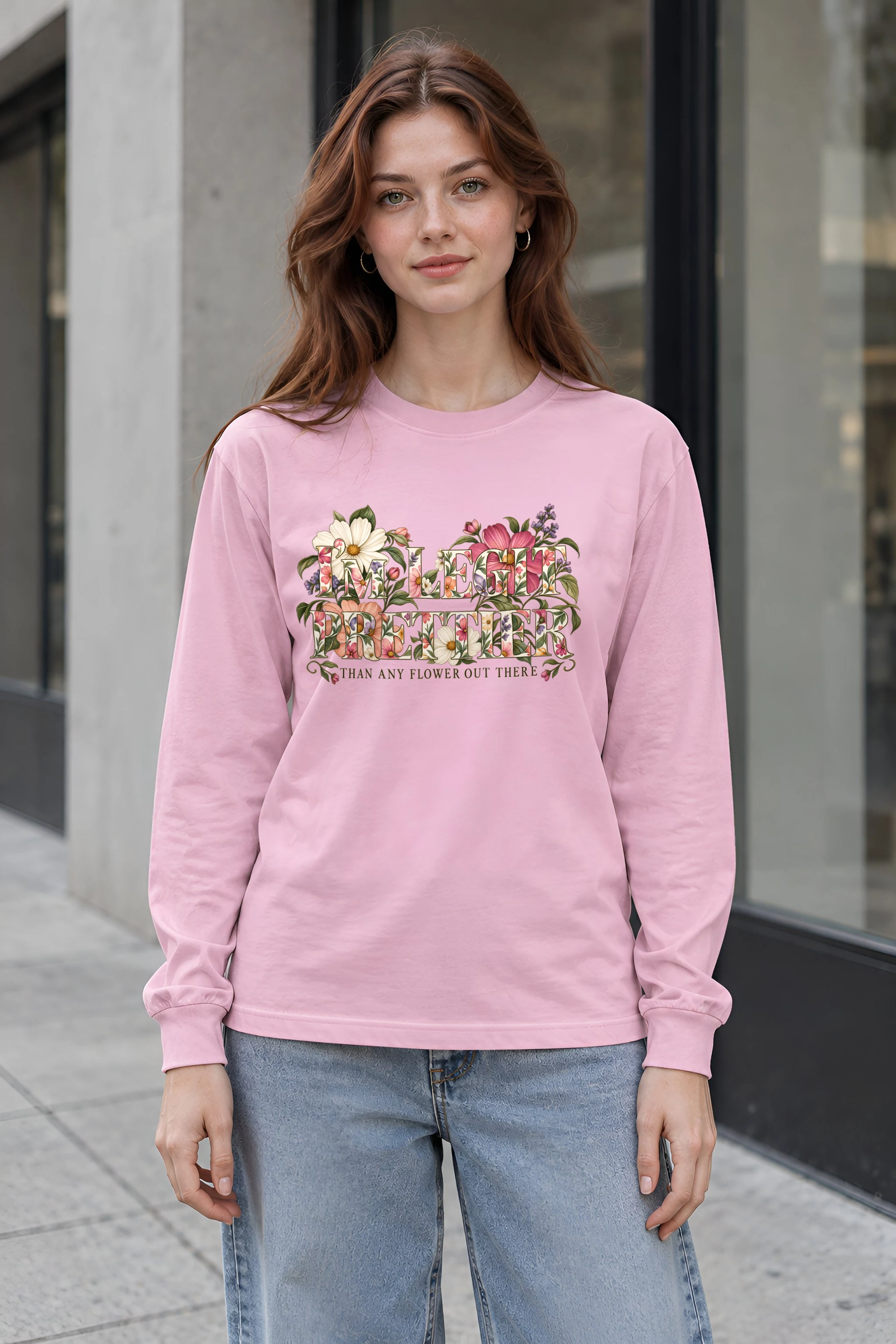 "Prettier Than Any Flower" Unisex Longsleeve T-shirt