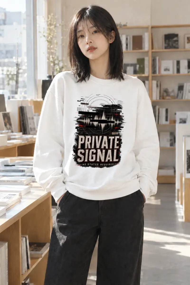 "Private Signal" Heavy Blend Unisex Crewneck Sweatshirt | Gildan 18000