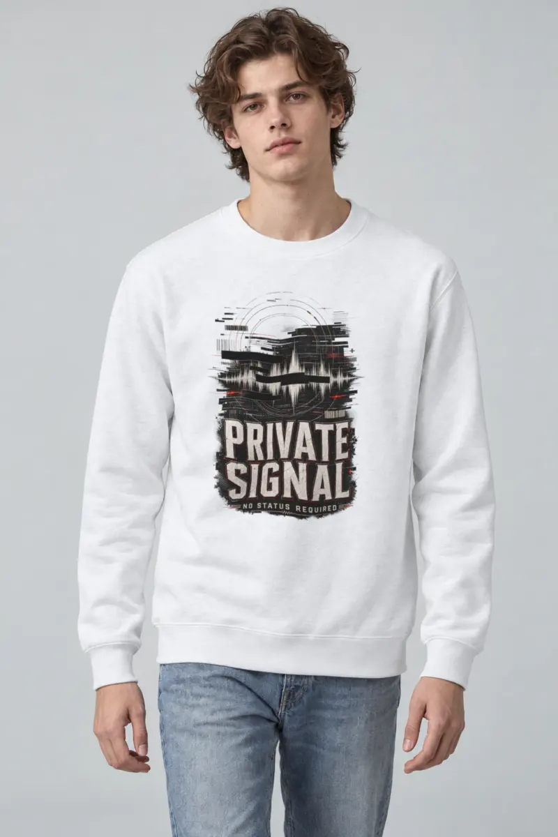 "Private Signal" Heavy Blend Unisex Crewneck Sweatshirt